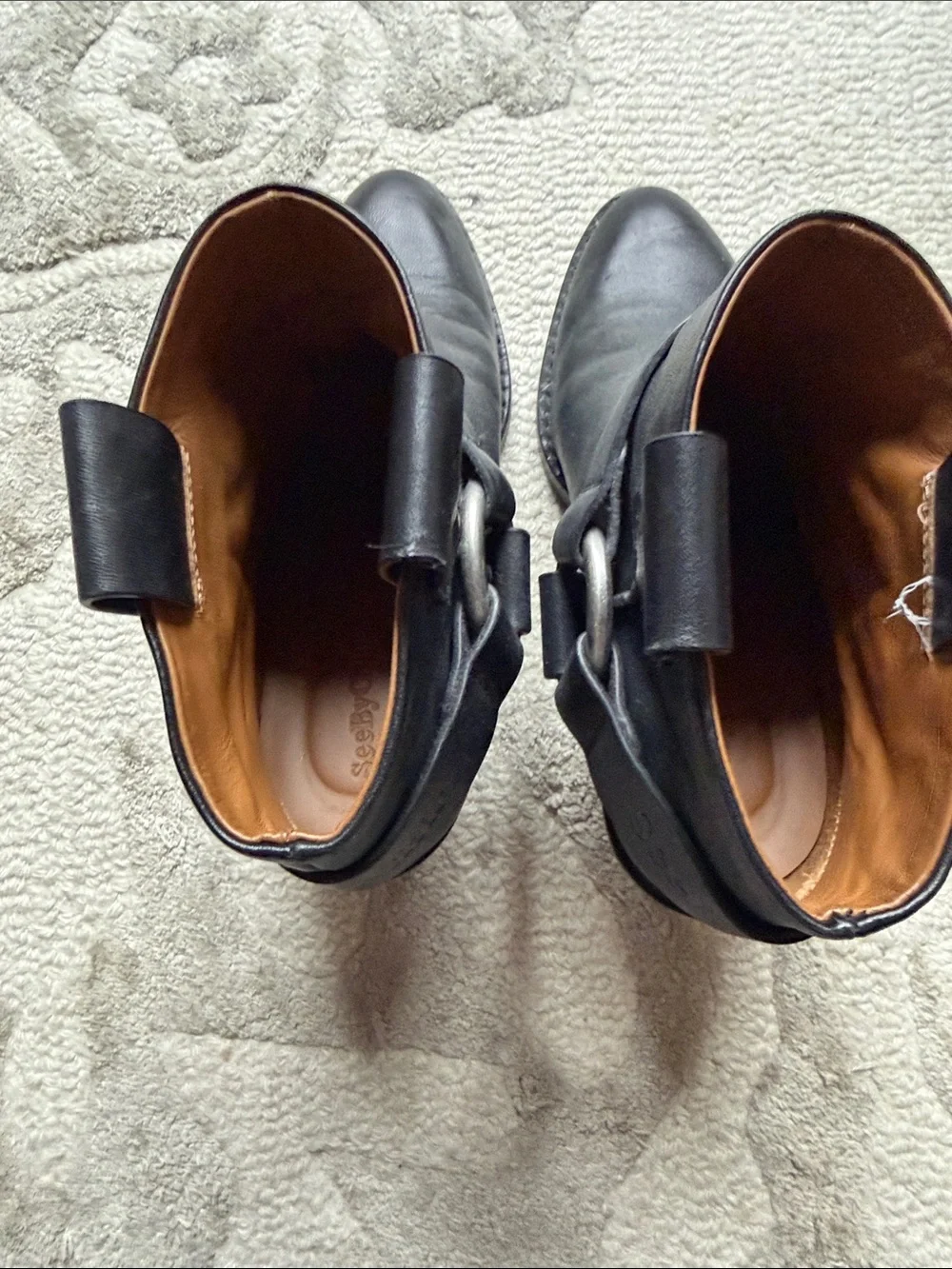 See By Chloe Black Harness Ankle Booties - Picture 6 of 8
